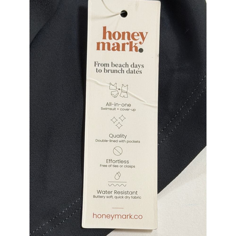 Honey Mark Black Skort Women’s 2XL NWT A-Line Athletic Pull-On Stretch Swim - Picture 3 of 11